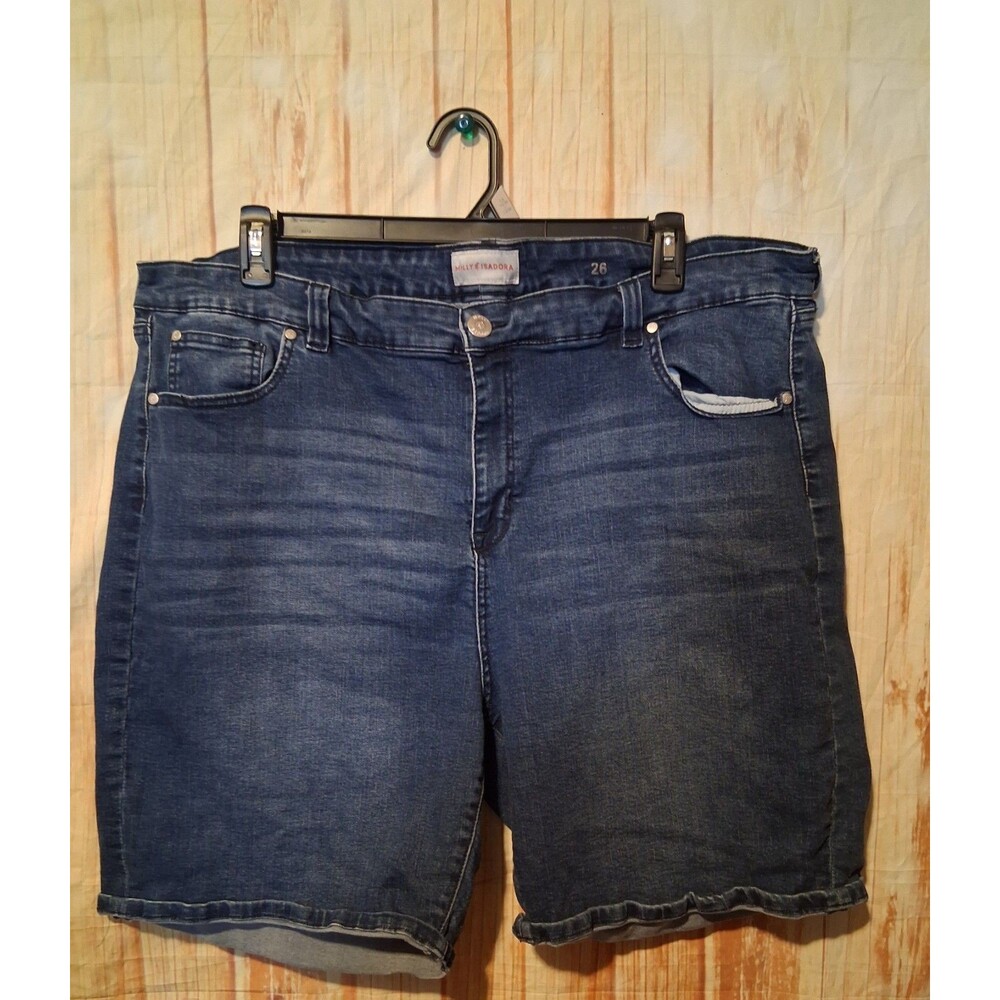 Molly & Isadora Medium Denim Bermuda Shorts Sz 26